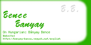 bence banyay business card