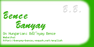 bence banyay business card